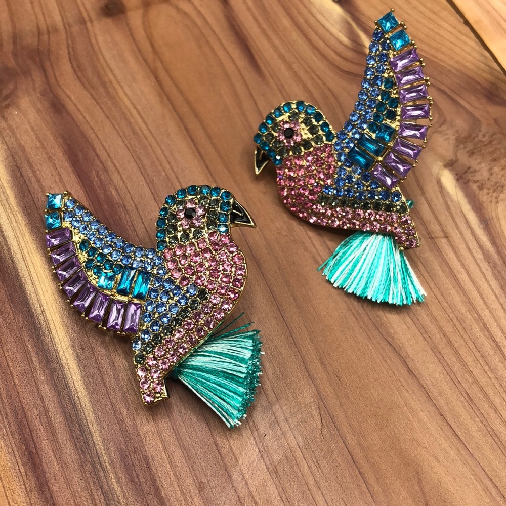 Hummingbird Drop Earrings! - Picture 2 of 5